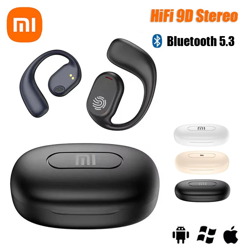 Auriculares de conducción ósea Xiaomi 5.3 Auriculares deportivos inalámbricos Bluetooth HiFi 9D Estéreo Control táctil Reducción de ruido a prueba de agua