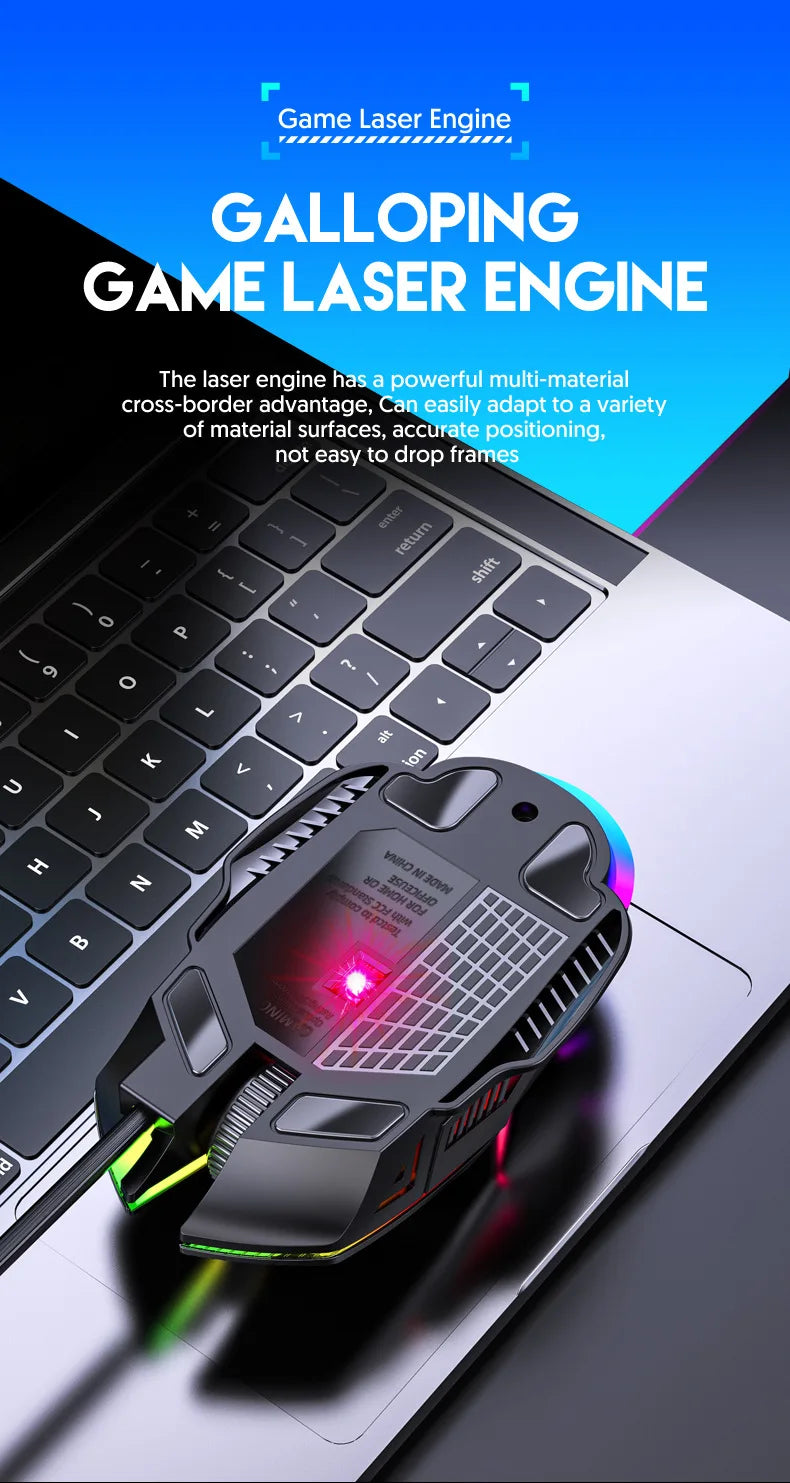 3200DPI Ergonomic Wired Gaming Mouse USB Mouse Gaming RGB Mause Gamer Mouse 6 Button LED Silent Mice for PC Laptop Computer