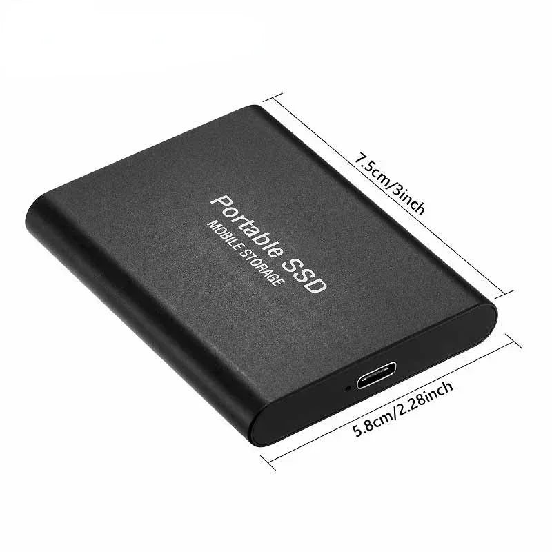 Disco duro externo SSD portátil de 1 TB con interfaz USB 3.0, disco duro de estado sólido SSD original de alta velocidad para almacenamiento en computadoras portátiles o de escritorio