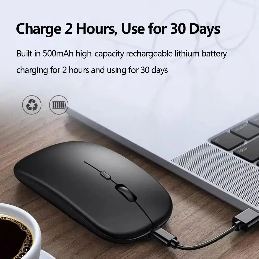 New Bluetooth Wireless Mouse USB Optical Rechargeable Mouse for Computer Laptop PC Macbook Gaming Mouse Gamer 2.4GHz 1600DPI