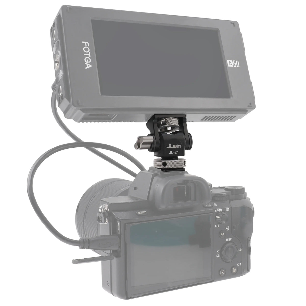 FOTGA JL-21 DSLR Kamera Monitor Mount Adapter für Nikon Canon Sony 360 Einstellbare Monitor Adapter Zubehör Foto Studio kits