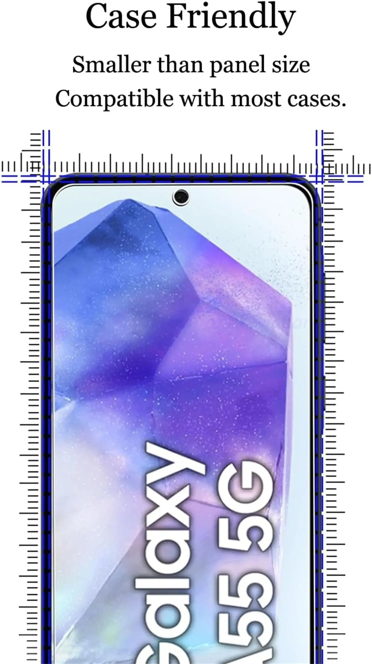 2/4 piezas de vidrio templado 10D para Samsung Galaxy A55 A55 5G, película protectora de pantalla de vidrio