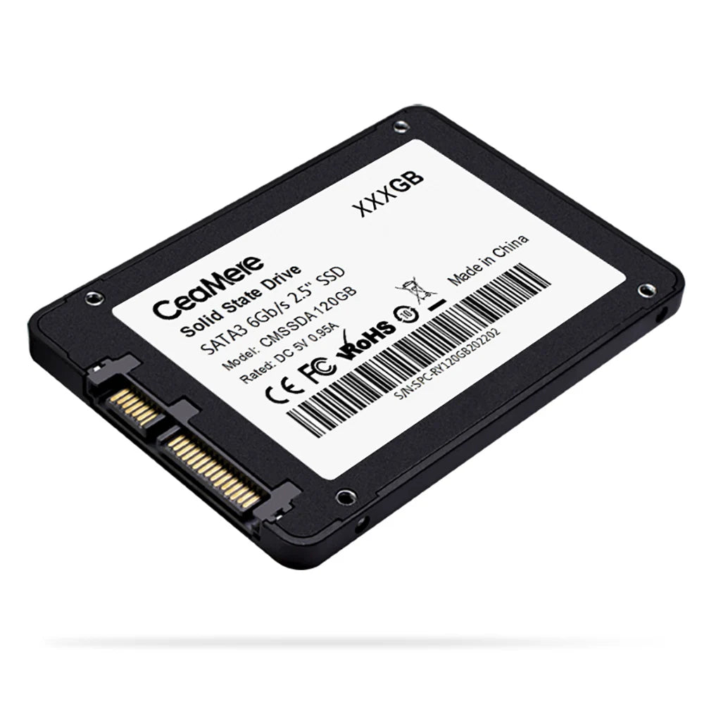 CeaMere Sata Ssd 10pcs 120GB 2.5 SSD 128GB 240GB 256GB Hard Drive Disk 480GB 512GB HDD Disk Internal Hard Drive Free Custom Logo