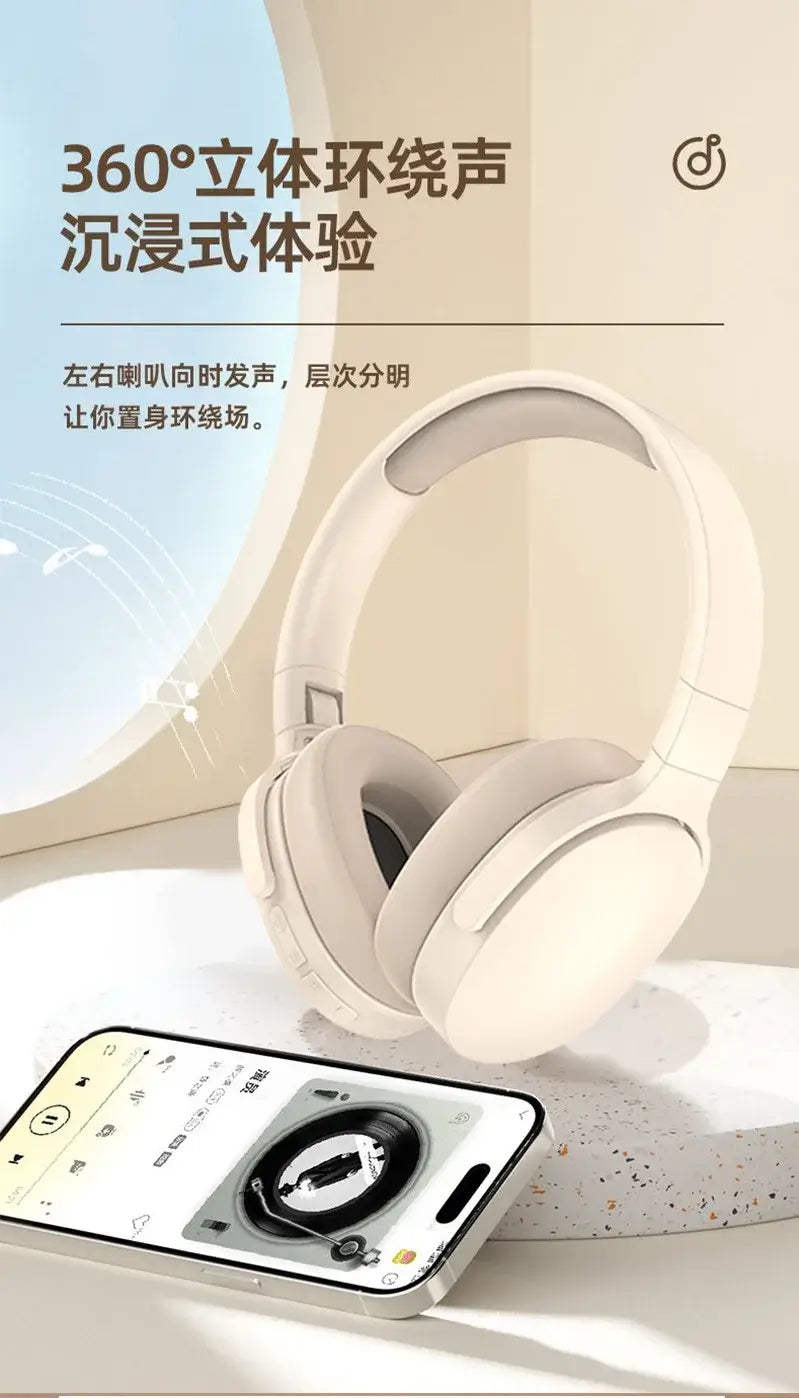 Original Xiaomi Wireless Headphones with 360° surround sound and smartphone app displayed.