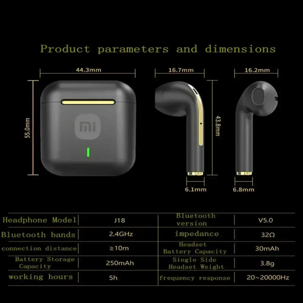 XIAOMI J18 Wahre Drahtlose Kopfhörer Noise Cancelling Kopfhörer HiFI Stereo Spiel Mit Micr ﻿TWS In-Ear Ohrhörer Wasserdichte Headset