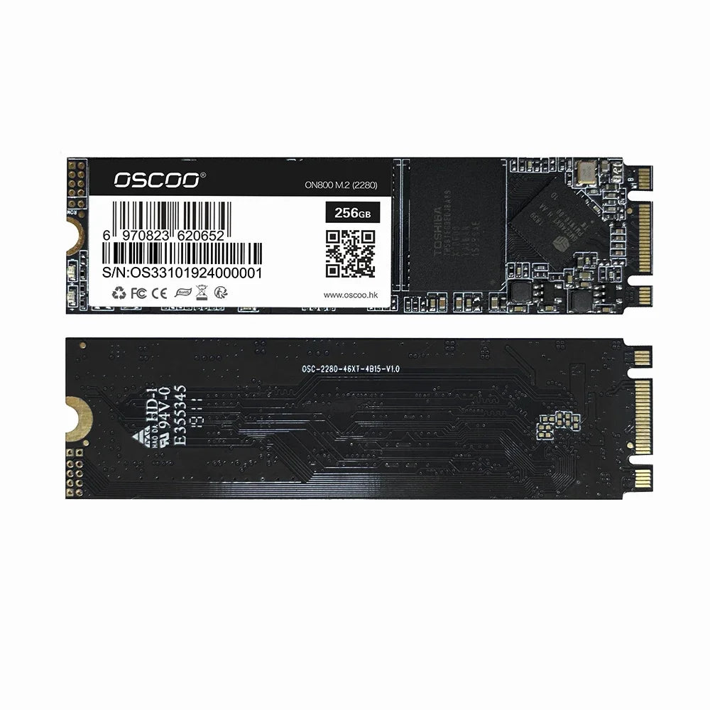 OSCOO M2 2280 SSD M.2 SATA NGFF SSD Hard Disk TLC Flash Memory 64GB 128GB 256GB 512GB HDD disco duro for Desktop Laptop