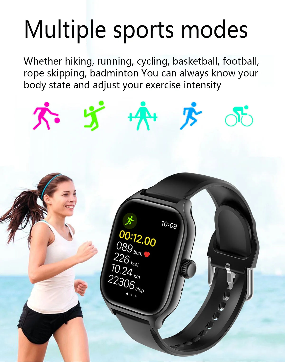 Smart Watch 2024 Android Geschenk Bluetooth Anruf Smartwatch Touch Dial Musik Fitness Tracker Sportuhren