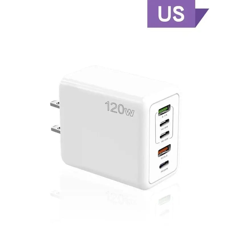 Xiaomi 120W Schnellladeadapter für Telefone mit mehreren 5 Anschlüssen, USB C, PD-Schnittstelle, Schnellladeadapter für iPhone, Xiaomi, Samsung