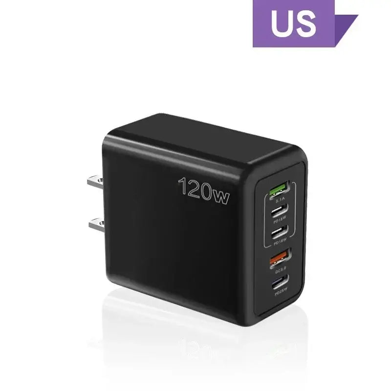 Xiaomi 120W Schnellladeadapter für Telefone mit mehreren 5 Anschlüssen, USB C, PD-Schnittstelle, Schnellladeadapter für iPhone, Xiaomi, Samsung