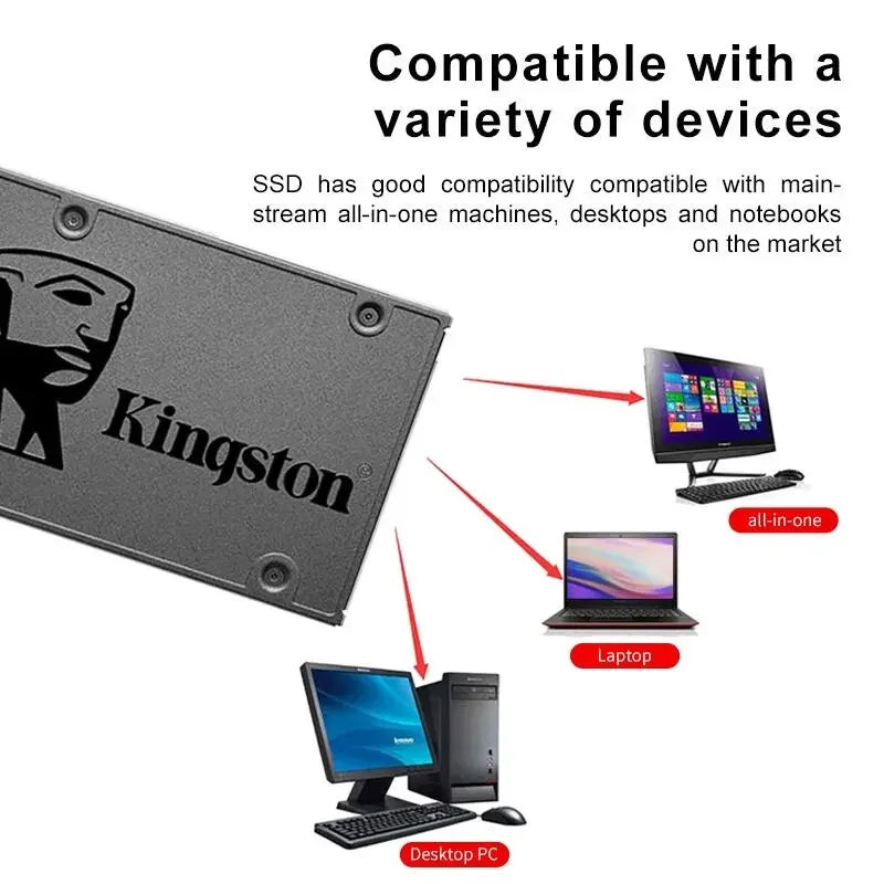 Kingston SSD Internes Solid State Drive A400 960 GB 480 GB 240 GB 120 GB 2,5 Zoll SSDs SATA III HDD Festplatte für Laptop-Desktop-PC