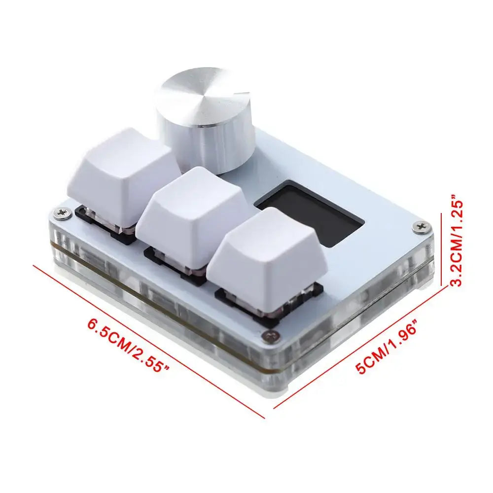 SayoDevice OSU Keyboard O3C Rapid Trigger Hall Switches Magnetic Red Switches Keyboard With Knob Screen Copy Paste Shotcut