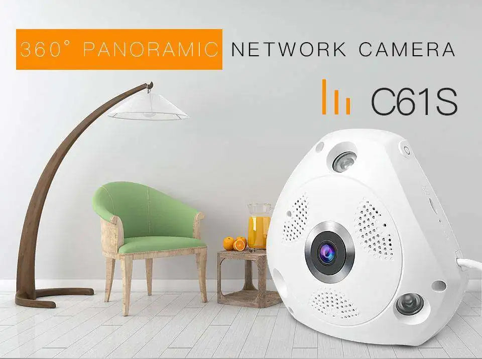 V380 360-Grad-WiFi-Kamera IP-Fischaugen-Panorama 1080P WIFI CCTV 3D VR Video Audio Remote Home-Überwachung CCTV-Überwachungskamera