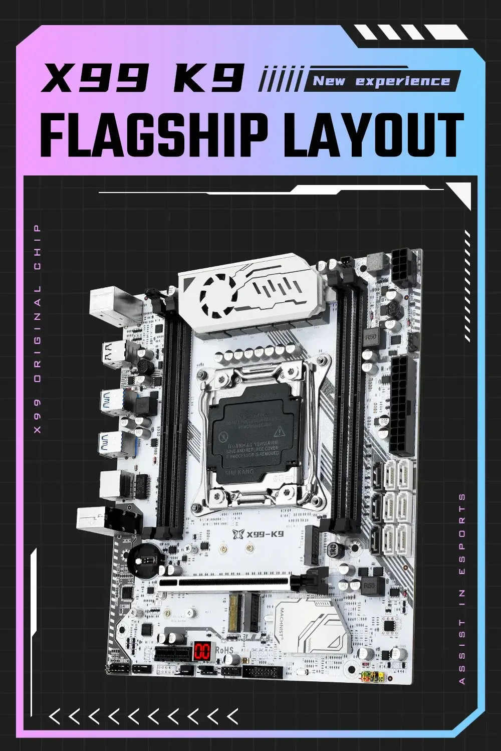 MACHINIST X99 Motherboard Combo LGA 2011-3 Xeon E5 2680 V4 Kit CPU Prozessor DDR4 32GB 2400MHz RAM NVME M.2 Vier Kanal X99-K9