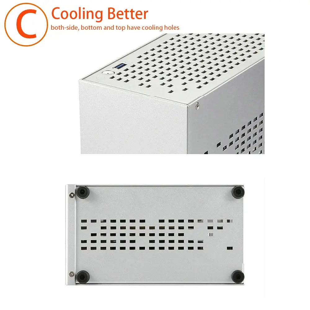 Chasis HTPC Mini ITX A4 de aluminio de 2,0 mm para ordenador de juegos, compatible con tarjeta gráfica RTX2070 I5, caja de pantalla discreta K39 A07 A39