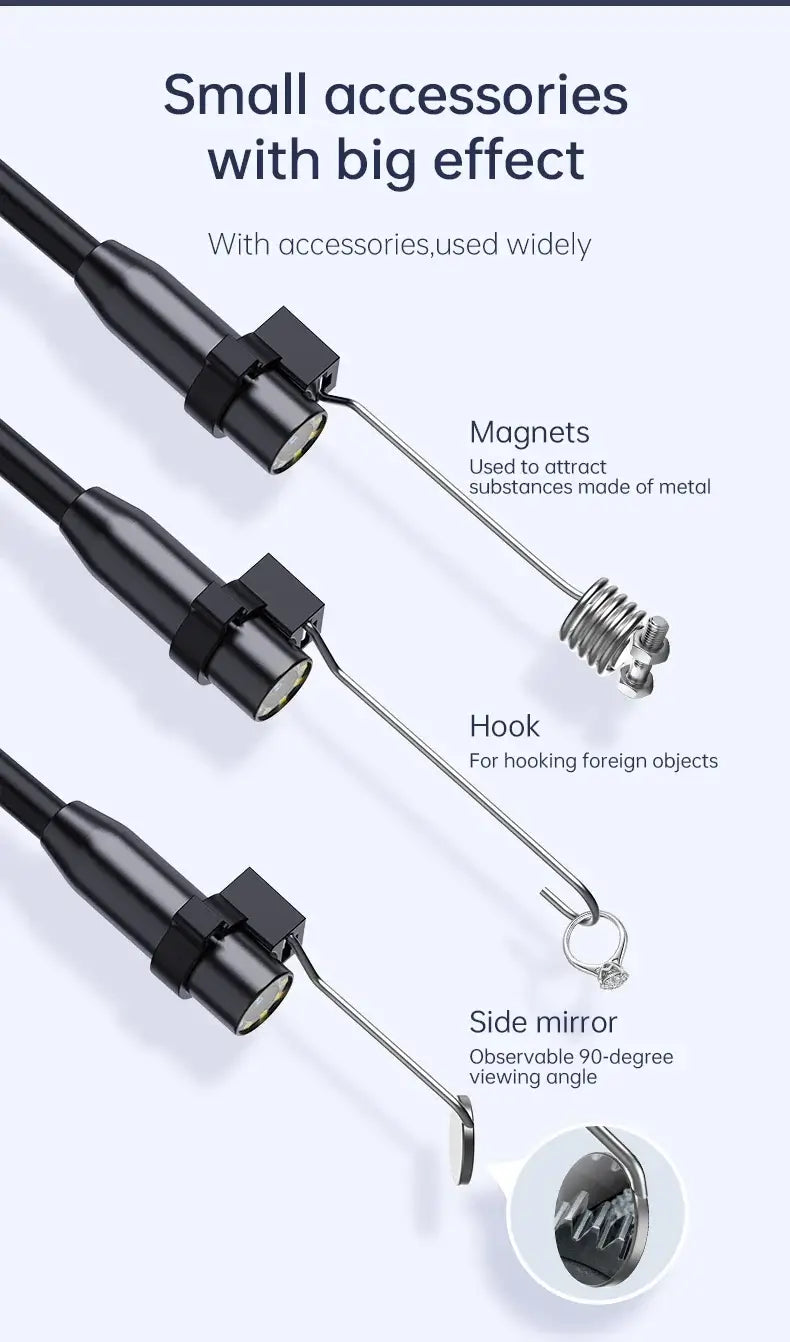 4.3IPS Screen, Industrial Endoscope, IP67 Waterproof LED Camera HD1080P Pipe, Sewer Car Inspection, Endoscope