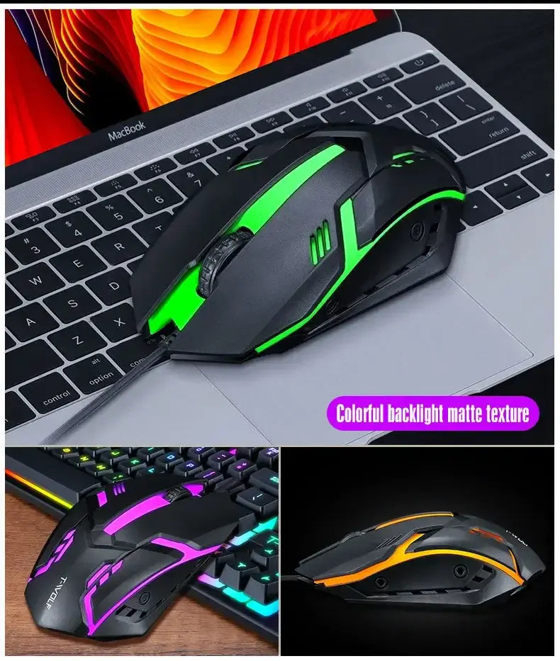 Gaming Keyboard Gamer Keyboard with Backlight USB RGB 104 Rubber Keycaps Wired Ergonomic Russian Keyboard for PC Laptop