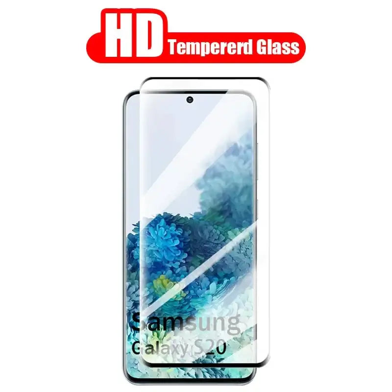 Para Samsung Galaxy S20 5G S20+ S20 Plus Protector de pantalla Vidrio templado curvo Cobertura completa 9D HD Flim Película protectora frontal para teléfono