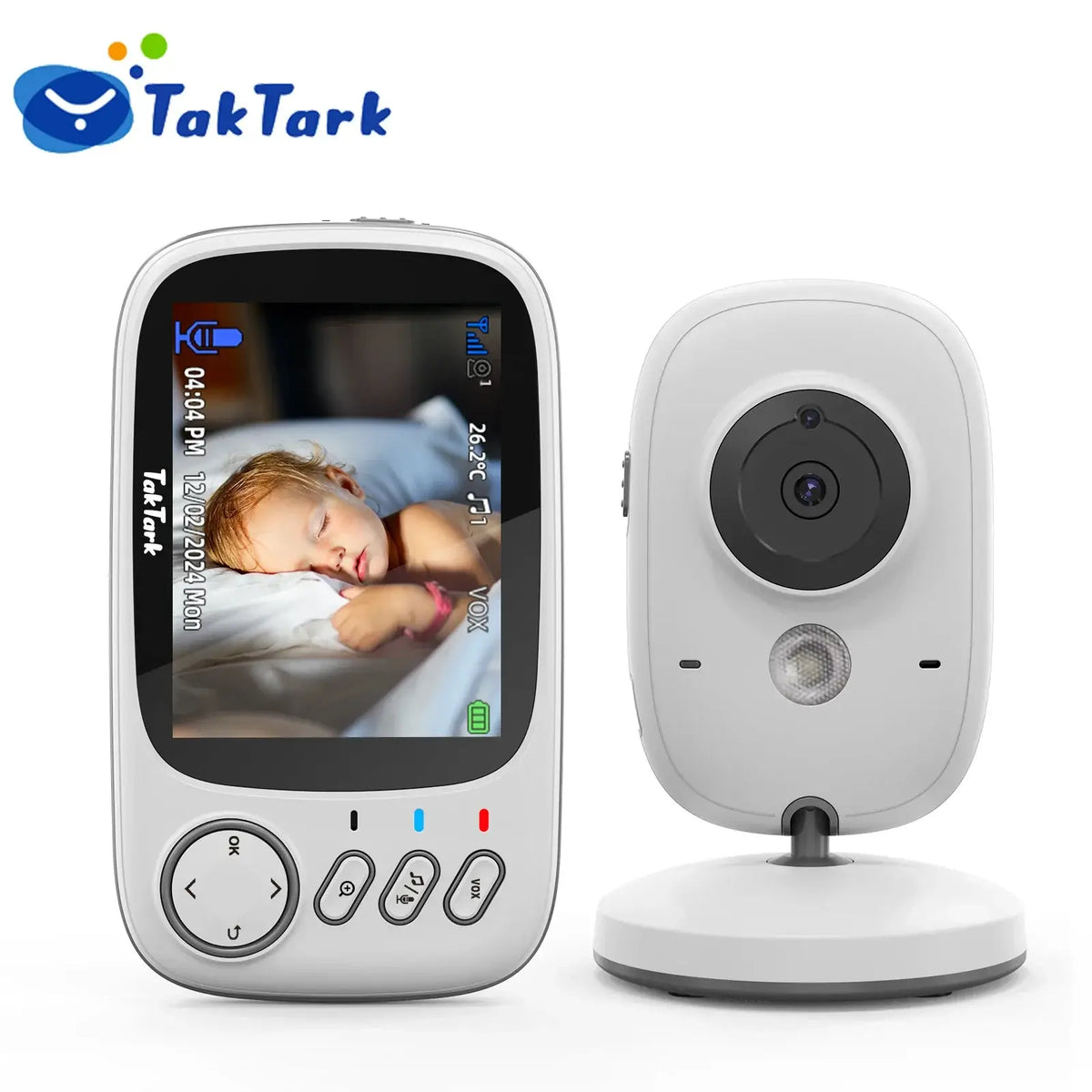 TakTark 3,2 Zoll Wireless Video Baby Monitor Auto Nachtsicht Zwei-Weg Intercom Temperatur Überwachung Überwachung Kamera Nanny