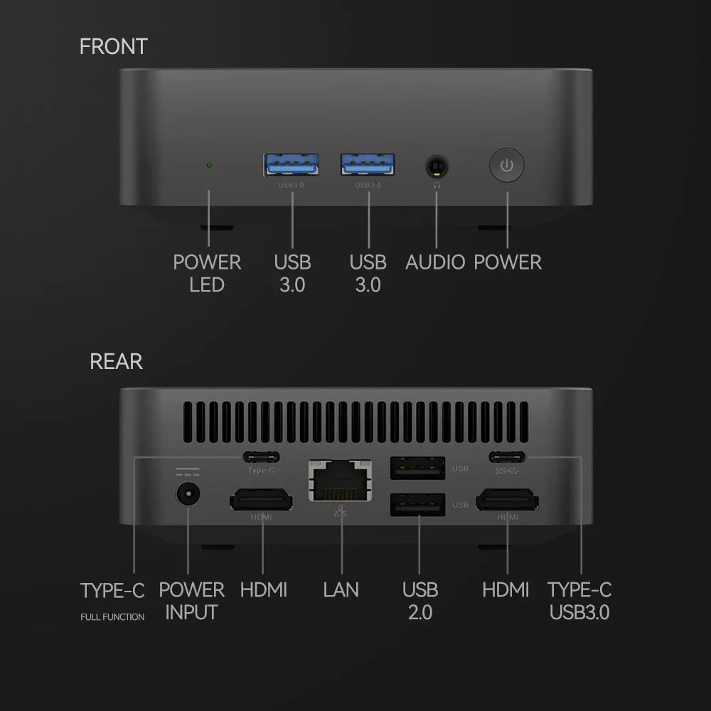 NEW Mini PC Intel Core i9 8950HK N5095A Gaming Mini PC Windows 11 Pro 16GB DDR4 1TB 2TB M.2 SSD WiFi 6 BT5.2 Desktop Computer PC