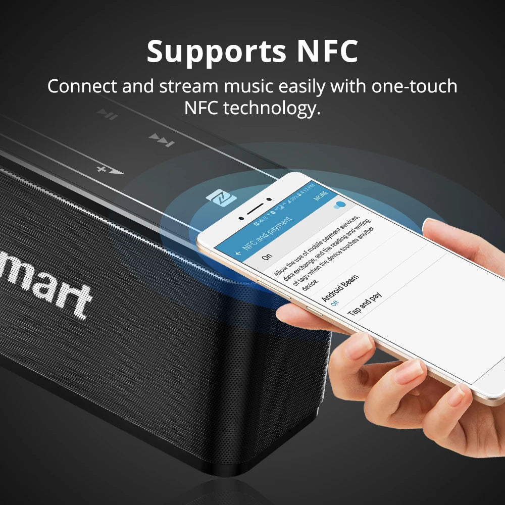 Original Tronsmart Mega Bluetooth-Lautsprecher, 40 W, tragbarer Lautsprecher mit Touch-Control-Soundbar, unterstützt Sprachassistent, NFC, MicroSD