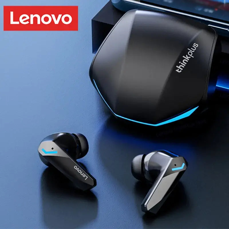 Lenovo GM2 Pro Bluetooth wireless earphones with dynamic drivers and charging case, ideal for gaming and HD calls.