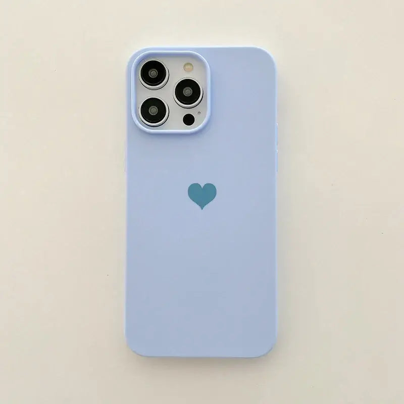 Lovely Love Candy Color Silicone Soft Case For iPhone 15 14 13 12 11 Pro XS Max X XR SE 3 7 8 6S 6 Plus Matte TPU Back Cover