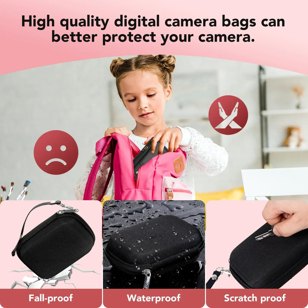 HD 1080P 44MP digital Camera Rechargeable Cameras with 16x Zoom Compact 2.4 inches Camera Cameras for kids Girls camera digit