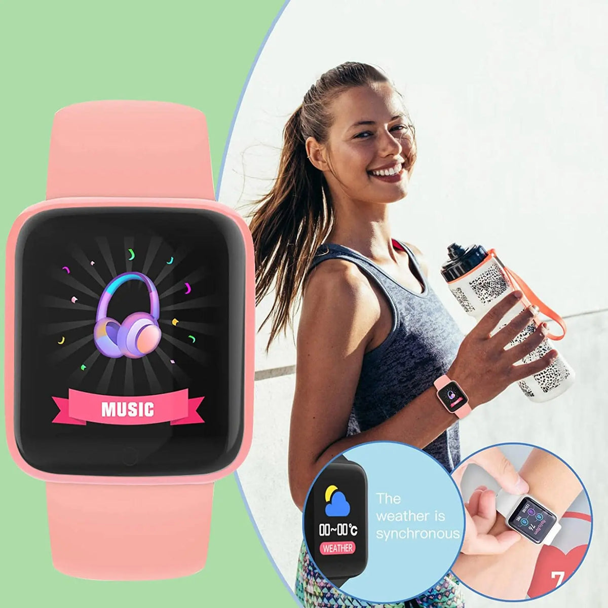 Multifunktionale Smart Watch Männer Frauen Bluetooth Verbunden Telefon Musik Fitness Sport Armband Schlaf Monitor Y68 Smartwatch D20