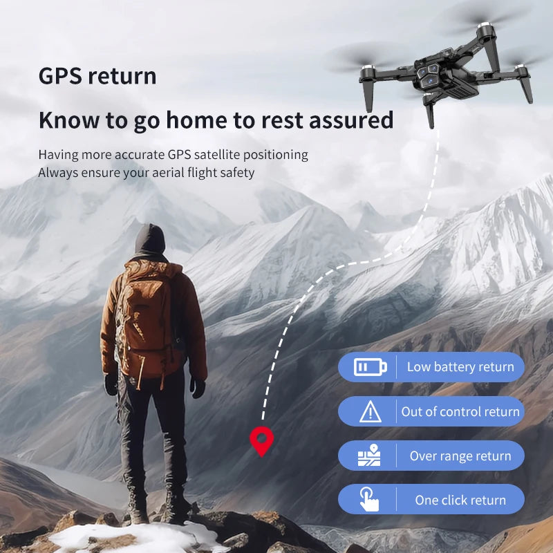 Original S196GPS Drone 8K 5G Professionelle HD Luftaufnahmen Dual-Kamera Hindernis Vermeidung Vier-Rotor Hubschrauber 8000M Neue