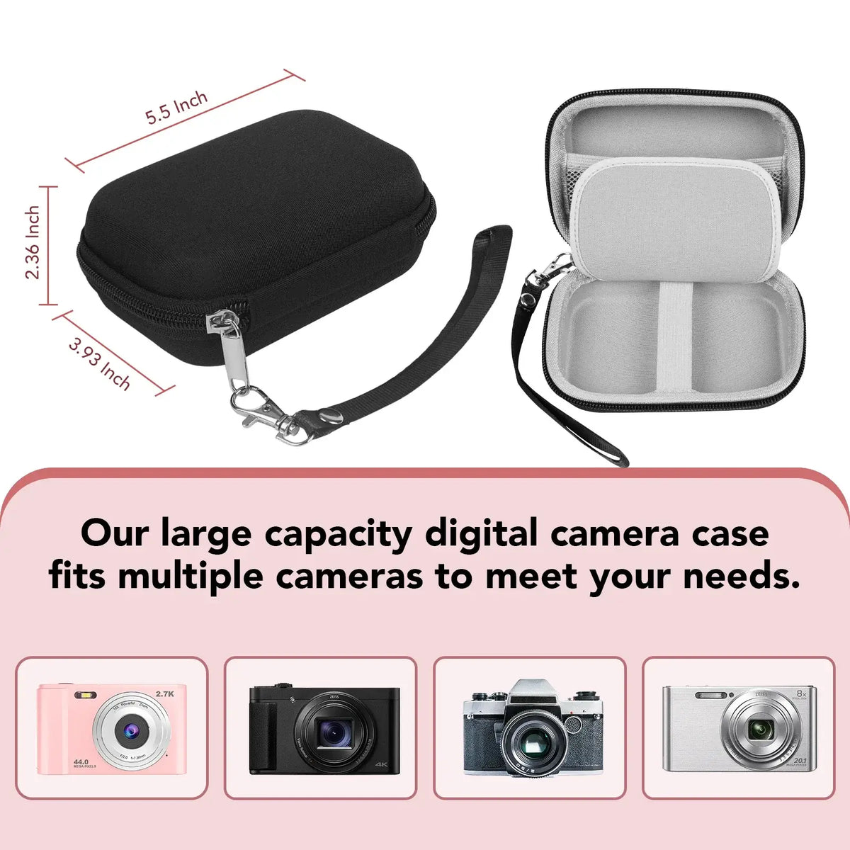 HD 1080P 44MP digital Camera Rechargeable Cameras with 16x Zoom Compact 2.4 inches Camera Cameras for kids Girls camera digit