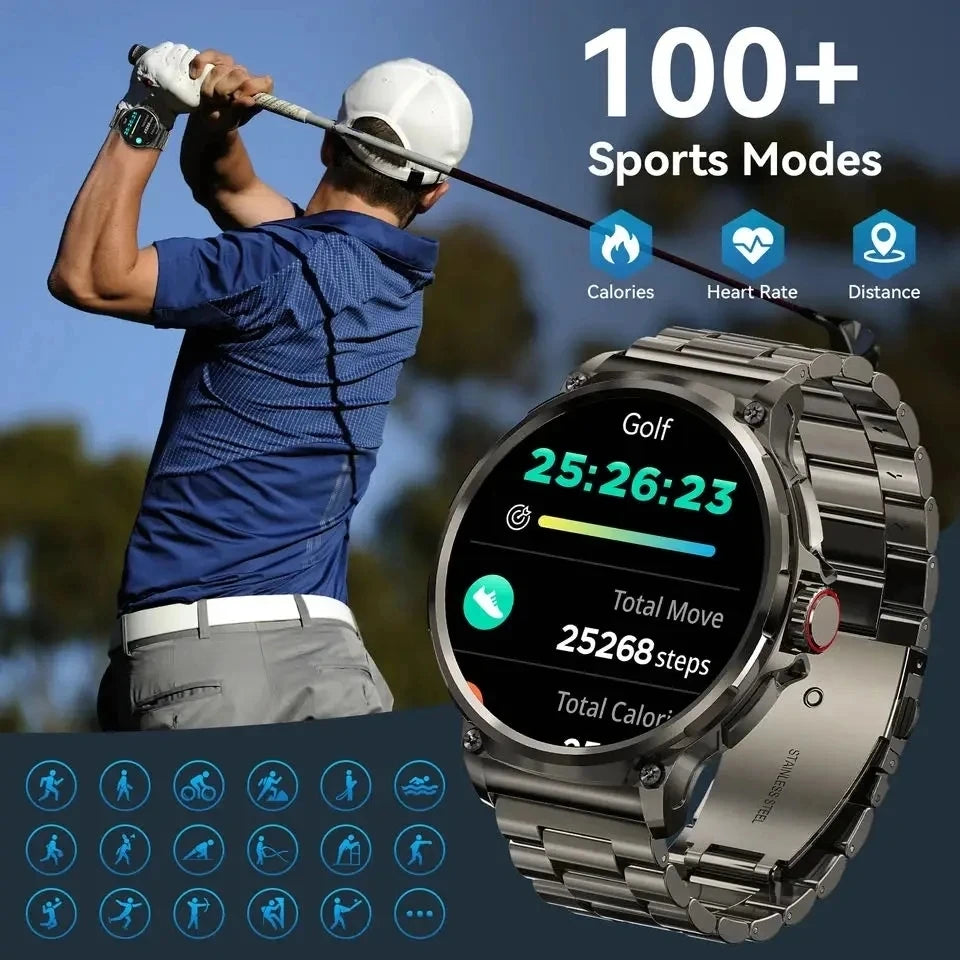 Neuer 1,85-Zoll-HD-Bildschirm für die Samsung Galaxy Watch 6, Bluetooth-Anruf-Smartwatch, 710 mAh, Gesundheitsmonitor, Sportmodi für Herren, Smartwatch