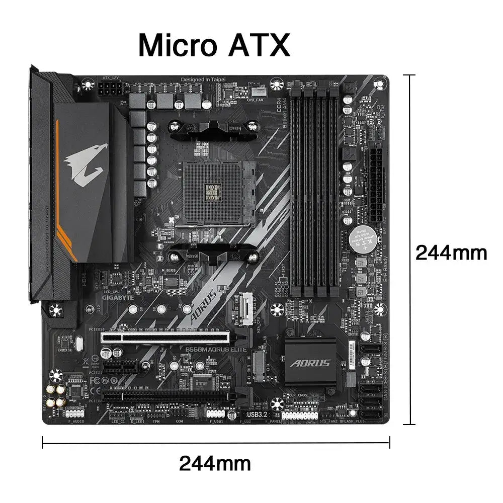 Nueva placa base GIGABYTE B550M AORUS ELITE Micro-ATX Socket AM4 para CPU Ryzen serie 5000 4000 3000 DDR4 SATA3 M.2 de doble canal