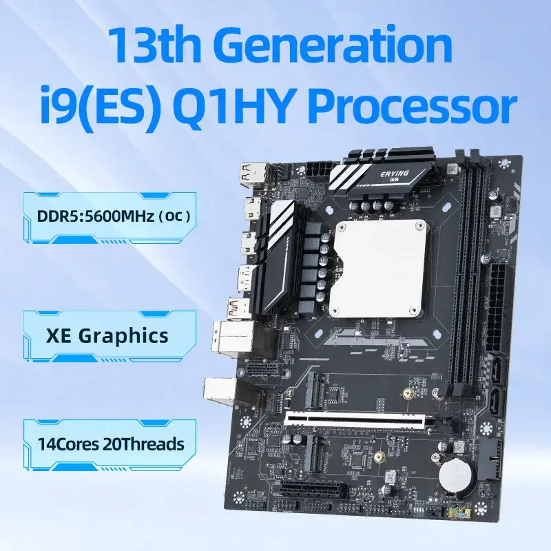 DIY Gaming Computer Motherboard with Onboard 13th Kit Interposer Core CPU Q1HY ES 0000(Refer to i9 13900HK)14C20T DDR5 Desktops