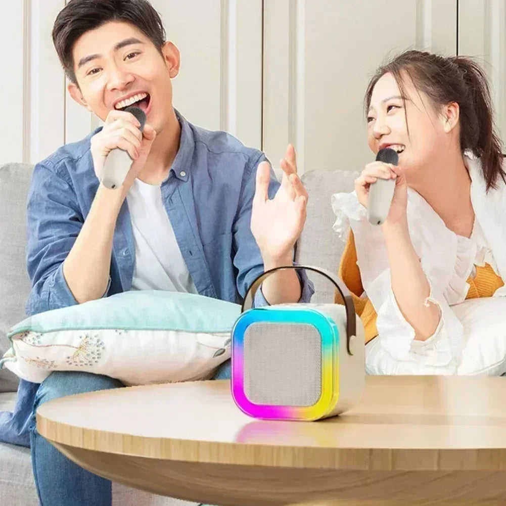 Nuevo altavoz portátil K12 con Bluetooth, minialtavoz inalámbrico con micrófono y karaoke para el hogar, máquina para cantar canciones familiares