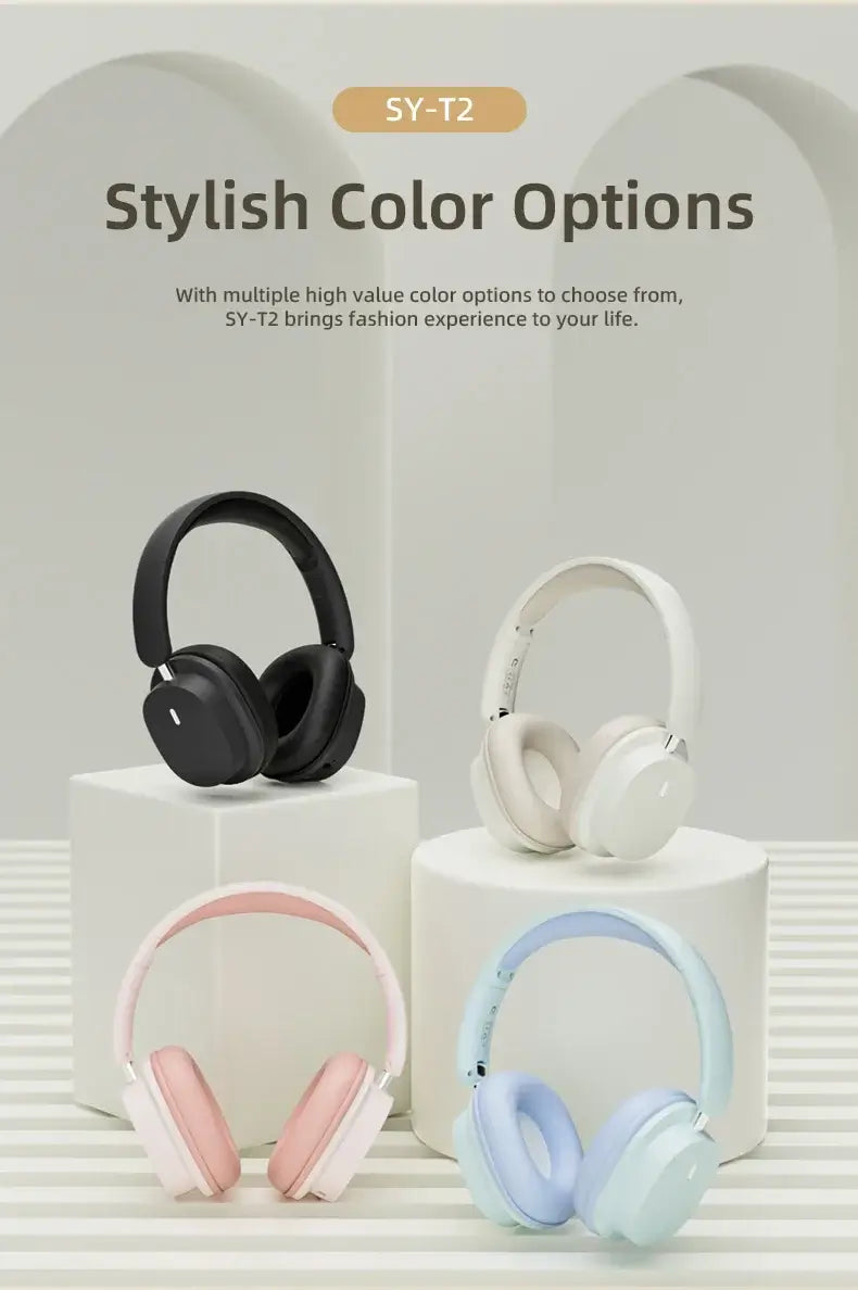 Auriculares Bluetooth originales SY-T2, auriculares inalámbricos con reducción de ruido de alta calidad y cable para jugadores