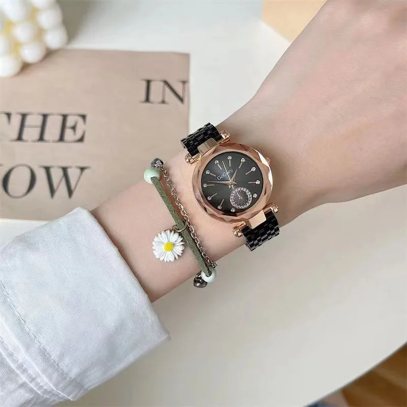 2024 New Brand Women Watches Fashion Steel Ladies Quartz Watch Reloj Mujer Marcas Famosas De Lujo gift Wristwatch Dropshipping