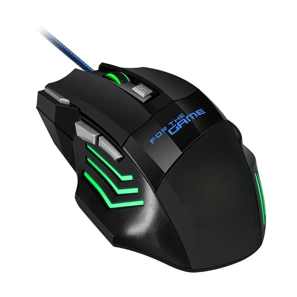 1 PC ITLY Neue Hyperspeed USB-Gaming-Maus RGB-Hintergrundbeleuchtung Ergonomische Spielmäuse 7D Esports Kabelgebundene Maus für Laptop-PC-Gamer