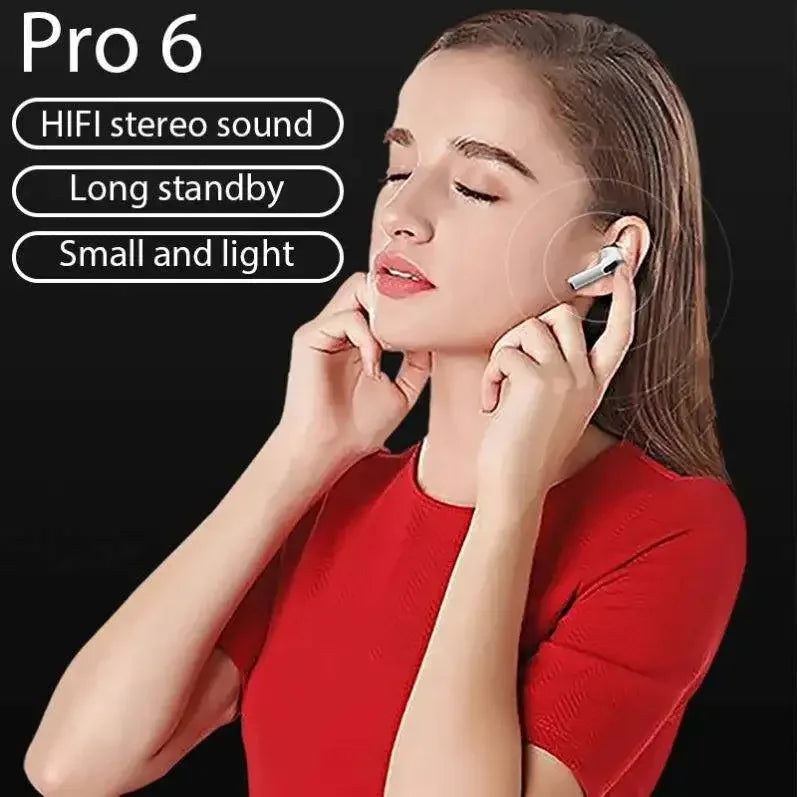 Original Air Pro 6 TWS Drahtlose Bluetooth-Kopfhörer Mini Pods Ohrhörer Kopfhörer Headset Für Xiaomi Android Apple iPhone Kopfhörer