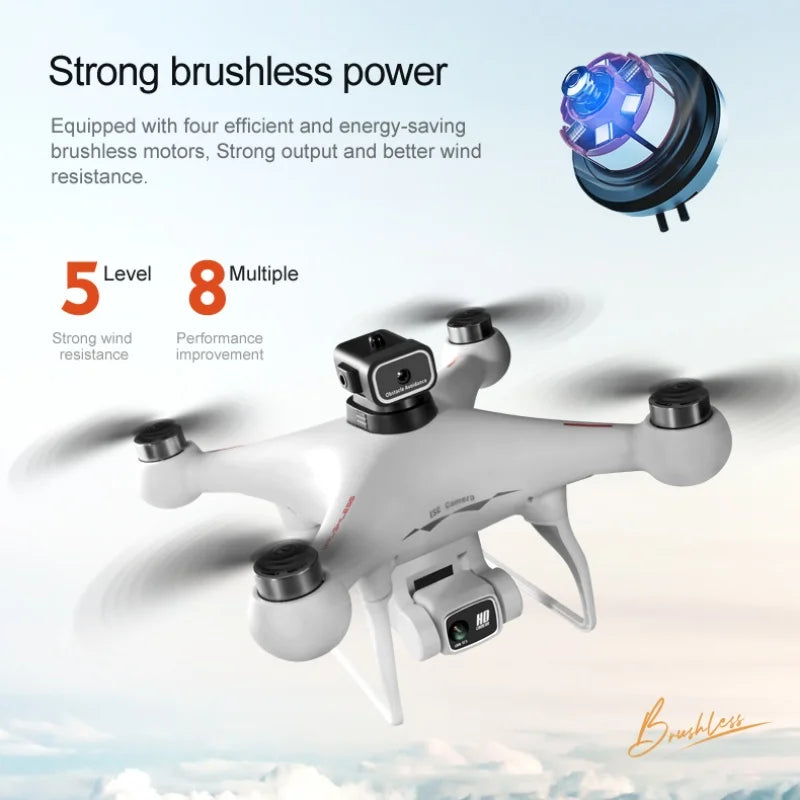 Professionelle S116 MAX Drohne 8K WIFI FPV Kamera 360° Hindernisvermeidung Bürstenloser Motor RC Quadcopter Mini Dron Spielzeug