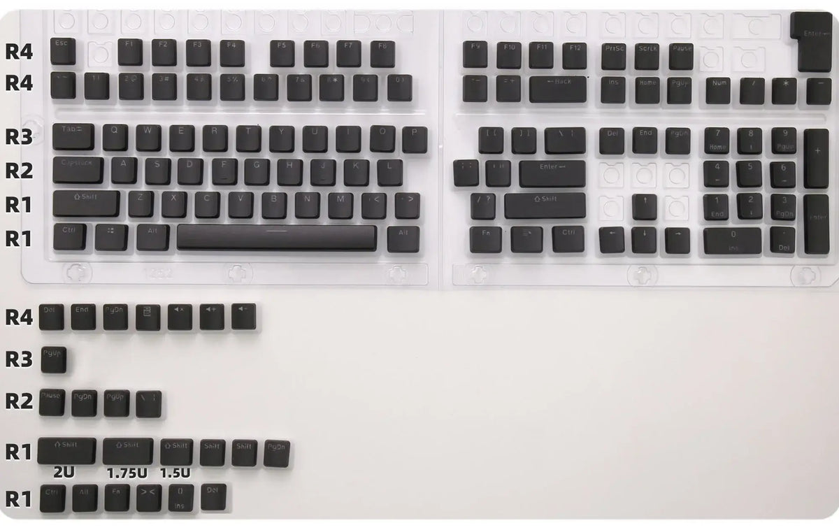 129 Keys Pudding Keycaps OEM Profile PBT Double Shot Keycap For Mx Switch Mechanical Keyboard ISO Layout RGB backlit Key Caps