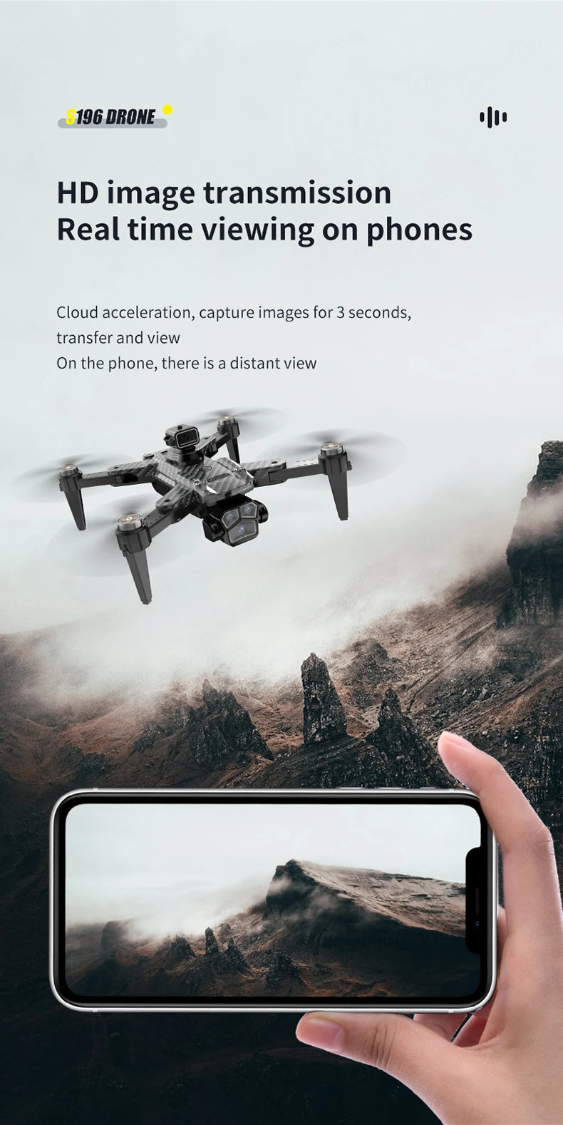 Original S196GPS Drone 8K 5G Professionelle HD Luftaufnahmen Dual-Kamera Hindernis Vermeidung Vier-Rotor Hubschrauber 8000M Neue