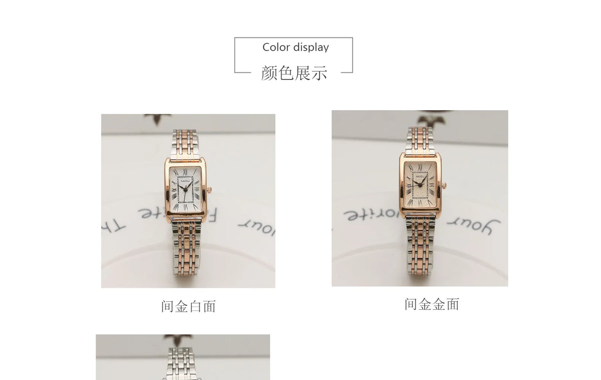 Watches for Women Rectangular Roman Scale Ladies Steel Strap Watch Fashion Trend Thin Strap Quartz Wristwatches Relogio Feminino