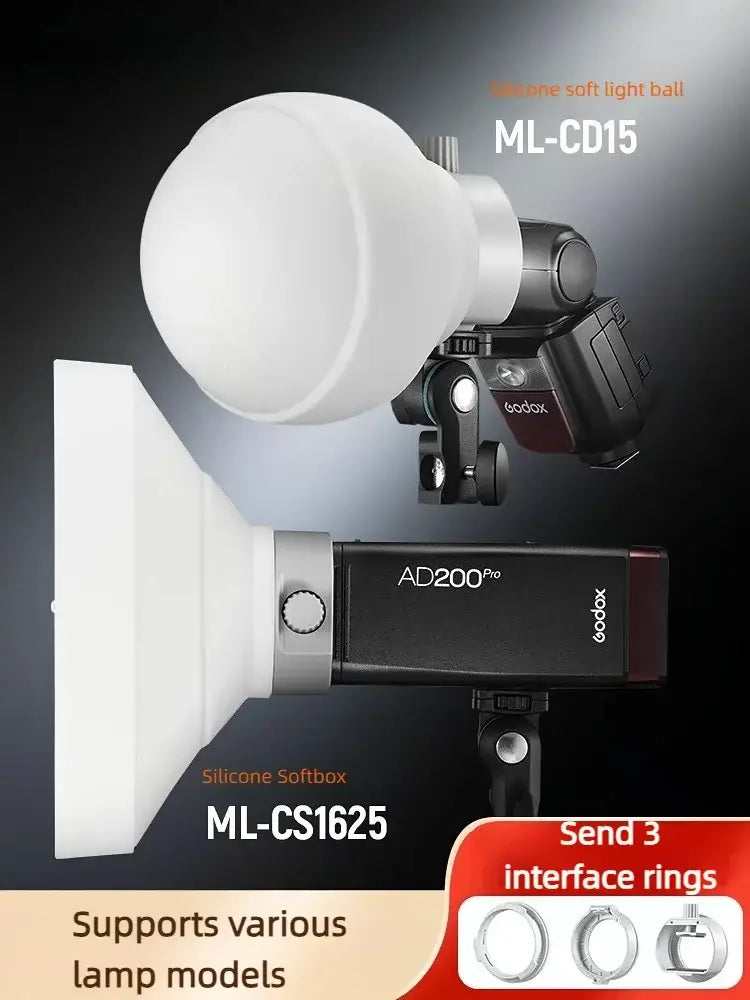 Godox ML-CS1625/ML-CD15 Soft Tent Kit 3 Adapter für Fotografie Licht Blitz Studiofotografie Portrait Live-Streaming